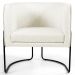 Kit 2 Poltronas Decorativas Base Aço Betina C-309 Veludo Bege - Domi