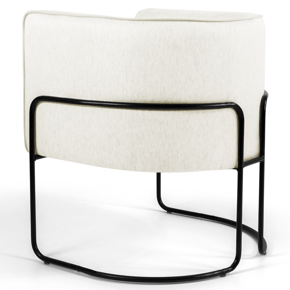 Kit 2 Poltronas Decorativas Base Aço Betina C-309 Veludo Bege - Domi