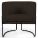 Kit 2 Poltronas Decorativas Base Aço Betina C-34 Sintético Marrom - Domi