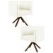 Kit 2 Poltronas Decorativas Base Eiffel Rose Gold Betina C-34 Corano Marrom - Domi