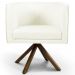 Kit 2 Poltronas Decorativas Base Eiffel Rose Gold Betina C-34 Corano Marrom - Domi