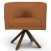 Kit 2 Poltronas Decorativas Base Giromad Madeira Betina B-262 Veludo Telha - Domi