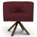 Kit 2 Poltronas Decorativas Base Giromad Madeira Betina B-278 Veludo Marsala - Domi