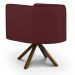Kit 2 Poltronas Decorativas Base Giromad Madeira Betina B-278 Veludo Marsala - Domi