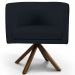 Kit 2 Poltronas Decorativas Base Giromad Madeira Betina B-300 Veludo Preto - Domi