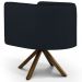 Kit 2 Poltronas Decorativas Base Giromad Madeira Betina B-300 Veludo Preto - Domi
