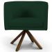 Kit 2 Poltronas Decorativas Base Giromad Madeira Betina B-303 Veludo Verde Musgo - Domi