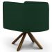 Kit 2 Poltronas Decorativas Base Giromad Madeira Betina B-303 Veludo Verde Musgo - Domi