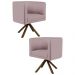 Kit 2 Poltronas Decorativas Base Giromad Madeira Betina B-305 Veludo Rosê - Domi