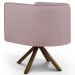 Kit 2 Poltronas Decorativas Base Giromad Madeira Betina B-305 Veludo Rosê - Domi