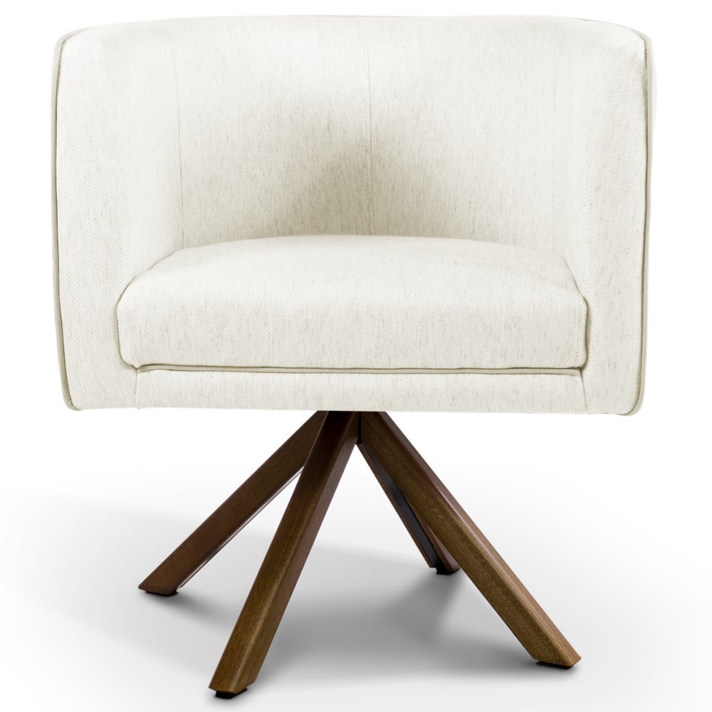 Kit 2 Poltronas Decorativas Base Giromad Madeira Betina B-309 Veludo Bege - Domi