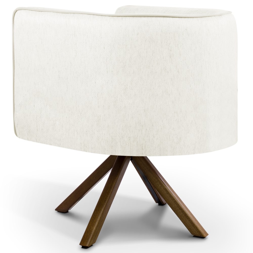 Kit 2 Poltronas Decorativas Base Giromad Madeira Betina B-309 Veludo Bege - Domi