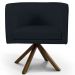 Kit 2 Poltronas Decorativas Base Giromad Madeira Betina C-05 Corano Preto - Domi