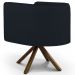 Kit 2 Poltronas Decorativas Base Giromad Madeira Betina C-05 Corano Preto - Domi