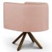 Kit 2 Poltronas Decorativas Base Giromad Madeira Betina C-105 Linho Rosê - Domi