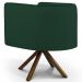 Kit 2 Poltronas Decorativas Base Giromad Madeira Betina C-117 Linho Verde Musgo - Domi
