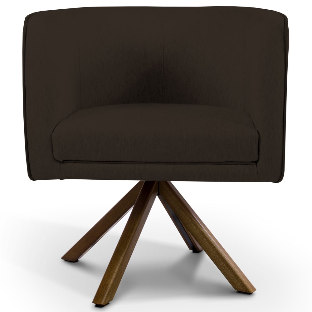 Kit 2 Poltronas Decorativas Base Giromad Madeira Betina C-34 Corano Marrom - Domi