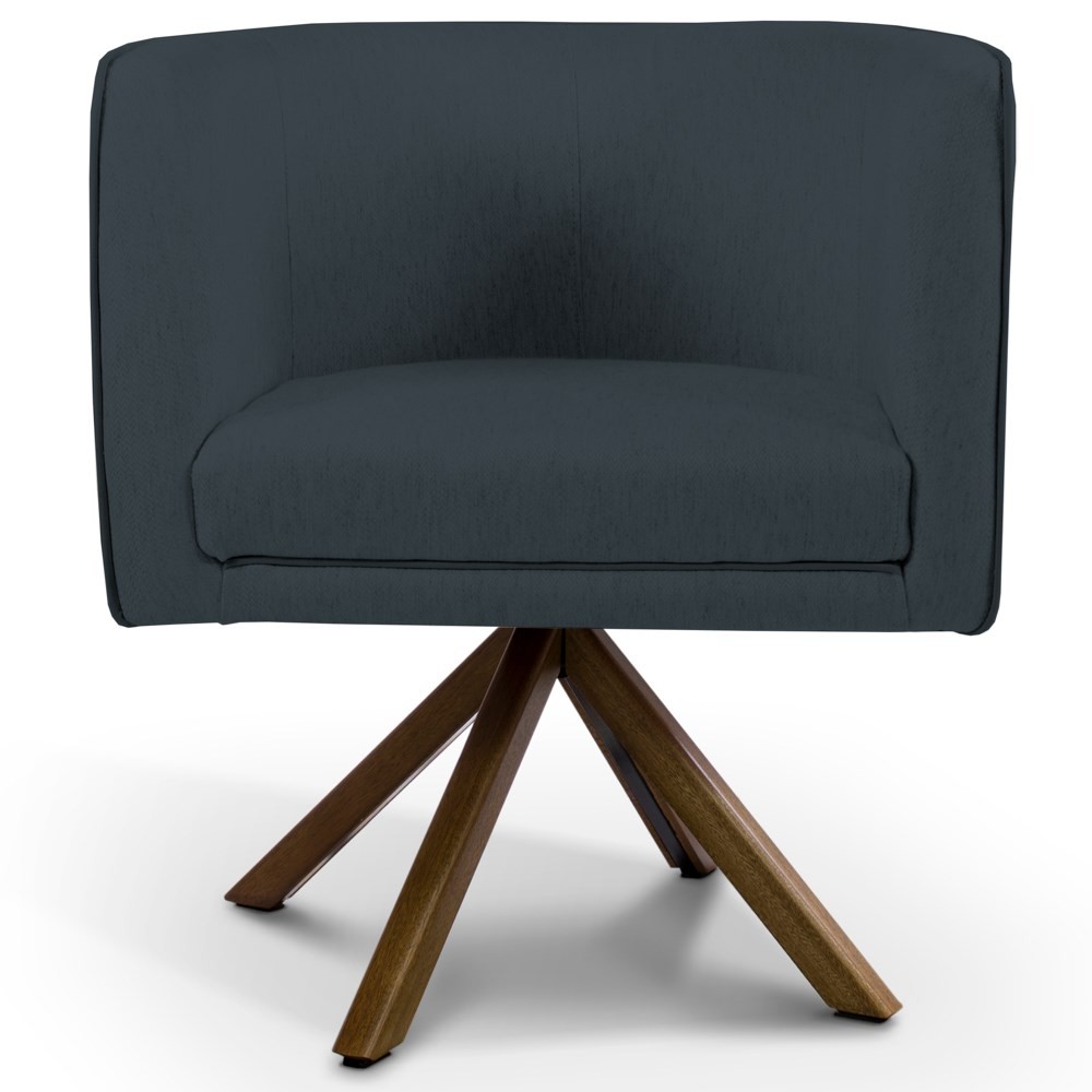 Kit 2 Poltronas Decorativas Base Giromad Madeira Betina C-465 Linho Chumbo - Domi