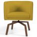 Kit 2 Poltronas Decorativas Base Ka Madeira Betina B-279 Veludo Mostarda - Domi