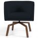 Kit 2 Poltronas Decorativas Base Ka Madeira Betina B-300 Veludo Preto - Domi