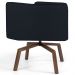 Kit 2 Poltronas Decorativas Base Ka Madeira Betina B-300 Veludo Preto - Domi