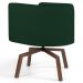 Kit 2 Poltronas Decorativas Base Ka Madeira Betina B-303 Veludo Verde Musgo - Domi