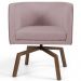 Kit 2 Poltronas Decorativas Base Ka Madeira Betina B-305 Veludo Rosê - Domi