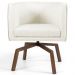 Kit 2 Poltronas Decorativas Base Ka Madeira Betina B-309 Veludo Bege - Domi