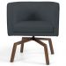Kit 2 Poltronas Decorativas Base Ka Madeira Betina B-317 Veludo Cinza - Domi