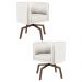 Kit 2 Poltronas Decorativas Base Ka Madeira Betina B-443 Linho Bege - Domi