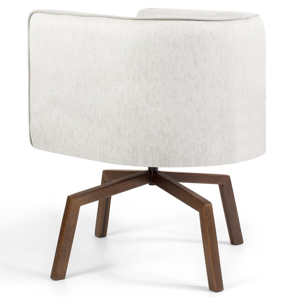Kit 2 Poltronas Decorativas Base Ka Madeira Betina B-443 Linho Bege - Domi