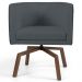 Kit 2 Poltronas Decorativas Base Ka Madeira Betina C-03 Corano Cinza - Domi