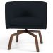 Kit 2 Poltronas Decorativas Base Ka Madeira Betina C-05 Corano Preto - Domi