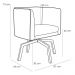 Kit 2 Poltronas Decorativas Base Ka Madeira Betina C-105 Linho Rosê - Domi