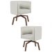 Kit 2 Poltronas Decorativas Base Ka Madeira Betina C-107 Linho Cru - Domi