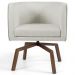 Kit 2 Poltronas Decorativas Base Ka Madeira Betina C-107 Linho Cru - Domi