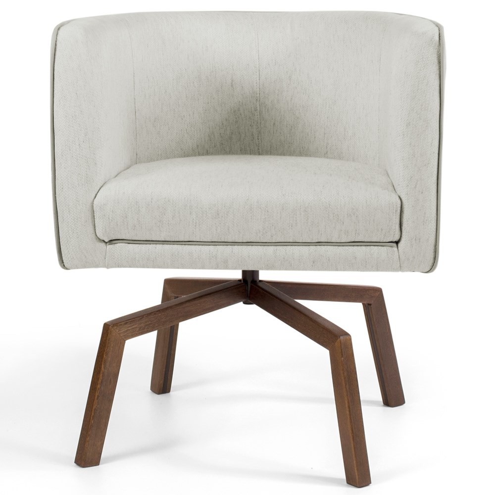 Kit 2 Poltronas Decorativas Base Ka Madeira Betina C-107 Linho Cru - Domi