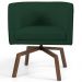 Kit 2 Poltronas Decorativas Base Ka Madeira Betina C-117 Linho Verde Musgo - Domi