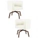 Kit 2 Poltronas Decorativas Base Ka Madeira Betina C-26 Corano Bege - Domi