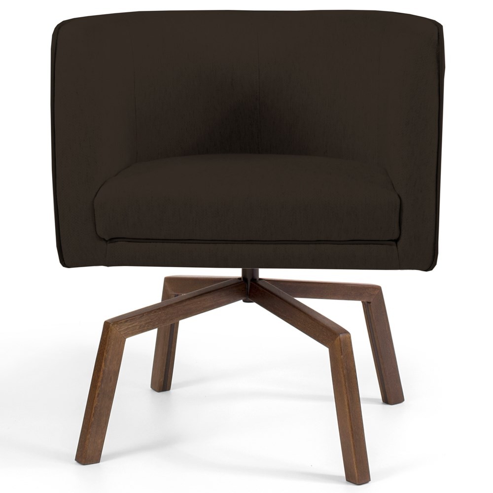 Kit 2 Poltronas Decorativas Base Ka Madeira Betina C-34 Corano Marrom - Domi