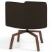 Kit 2 Poltronas Decorativas Base Ka Madeira Betina C-34 Corano Marrom - Domi