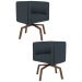 Kit 2 Poltronas Decorativas Base Ka Madeira Betina C-465 Linho Chumbo - Domi