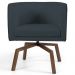 Kit 2 Poltronas Decorativas Base Ka Madeira Betina C-465 Linho Chumbo - Domi