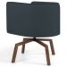 Kit 2 Poltronas Decorativas Base Ka Madeira Betina C-465 Linho Chumbo - Domi