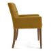 Kit 2 Poltronas Decorativas Base Madeira Angel B-260 Veludo Mostarda - Domi