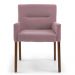 Kit 2 Poltronas Decorativas Base Madeira Angel B-305 Veludo Rosa - Domi