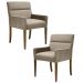 Kit 2 Poltronas Decorativas Base Madeira Angel B-68 Veludo Marrom - Domi