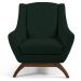 Kit 2 Poltronas Decorativas Base Manu Madeira Juliet C-117 Linho Verde Musgo - Domi