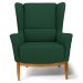 Kit 2 Poltronas Decorativas Base Manu Madeira Milena B-303 Veludo Verde Musgo - Domi