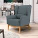 Kit 2 Poltronas Decorativas Base Manu Madeira Milena C-03 Corano Cinza - Domi